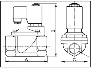 Клапаны электромагнитные, двухходовые (2/2), латунные, Серия PU225