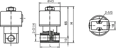 Клапаны электромагнитные, трехходовые (3/2), латунные, Серия KSD