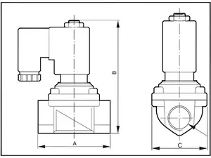 Клапаны электромагнитные, двухходовые (2/2), латунные, Серия PU220