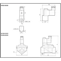 Клапаны электромагнитные, двухходовые (2/2), латунные, Серия 2V